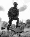 Iron Mike Statue, Fayetteville NC-12 Janurary 2012: Dedicated to WWII Soldiers