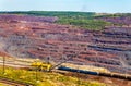 Iron ore mining in Mikhailovsky field within Kursk Magnetic Anom