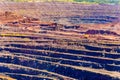 Iron ore mining in Mikhailovsky field within Kursk Magnetic Anom Royalty Free Stock Photo