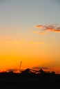 Iron Ore processing plant at sunset Royalty Free Stock Photo