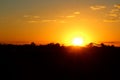 Iron Ore processing plant at sunset Royalty Free Stock Photo