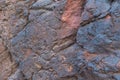 Iron ore texture closeup - natural minerals in the mine. Stone texture of open pit. Extraction of minerals for heavy Royalty Free Stock Photo