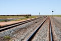 Iron Ore Train Rails - Pilbara - Australia Royalty Free Stock Photo