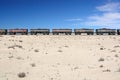 Iron ore train in the Sahara, Mauritania Royalty Free Stock Photo