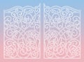 Iron ornament gates on 2016 year color mix rose quart