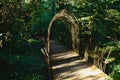 Iron path through the woods of the park of Majolan, Blanquefort Royalty Free Stock Photo