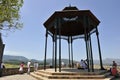 Iron pavilion on the lookout over the Serrania de Ronda, city of Ronda in the province of Malaga, Spain