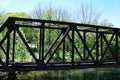 Iron Pedestrian Bridge at Yantic Falls Indian Leap in Norwich, Connecticut