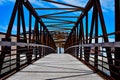 Iron Riverwalk Pedestrian Bridge Beloit, Wisconsin Royalty Free Stock Photo
