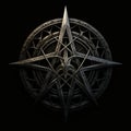 Dark Gothic Pentagram Logo Design For Web Page