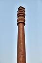 Iron pillar of Delhi structure part Qutb complex in South Delhi, India, rust resistant iron pillar