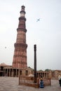 Iron Pillar at Qutub Minar in Delhi, India Royalty Free Stock Photo