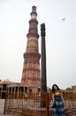 Iron Pillar at Qutub Minar in Delhi, India Royalty Free Stock Photo