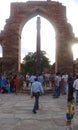 The Iron pillar in Kutub Minar