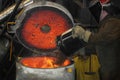 Iron Pour - Loading the Furnace