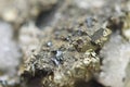 Iron pyrite, is an iron sulfide with the chemical formula FeS2