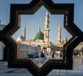 Iron railings behind the Nabawi Mosque, Medina, Saudi Arabia