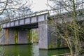 Iron railway bridge over the River Bure in Wroxham