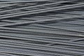 Iron reinforcement rods in the background Royalty Free Stock Photo