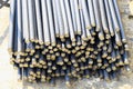 Iron rod armature for construction Royalty Free Stock Photo