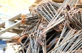 Iron rod armature for construction Royalty Free Stock Photo