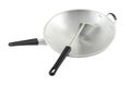 Iron round chrome asian pan and spade
