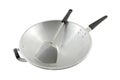 Iron round chrome asian pan and spade