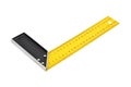 Iron ruler with angle bar Royalty Free Stock Photo