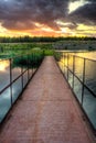 Iron rusty bridge Royalty Free Stock Photo