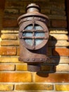 Iron rusty lantern look like periscope