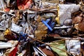 Iron scrap metal compacted to recycle