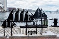 Iron Sculptures Adorning Boston Seaport