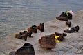 Iron shoes on the banks of the Danube