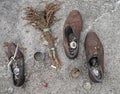 Iron Shoes Memorial  Budapest Hungary Royalty Free Stock Photo