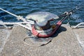 Shoreside bollard Royalty Free Stock Photo