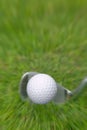 Iron shot, ball in flight Royalty Free Stock Photo