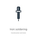 Iron soldering icon vector. Trendy flat iron soldering icon from construction and tools collection isolated on white background.