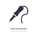 iron soldering icon on white background. Simple element illustration from Construction and tools concept