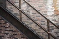 Iron stairs set with patterned steps Royalty Free Stock Photo