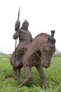 Iron statue of the cavalry of genghis khan, adobe rgb