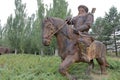 Iron statue of the hussar of genghis khan, adobe rgb