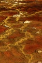 Iron Sulfate Patterns in the Waters of Rio Tinto Royalty Free Stock Photo