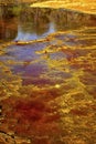 Iron Sulfate Patterns in the Waters of Rio Tinto Royalty Free Stock Photo