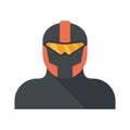 Iron superhero icon flat isolated vector