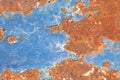 Iron surface rust. Rusty metal sheet, old grunge metal texture use for background, industrial texture for abstract Background Royalty Free Stock Photo