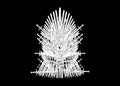 Iron throne icon. Vector illustration isolated or black background