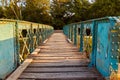 Old bridge over canal, Brittany,  France Royalty Free Stock Photo