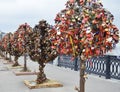 Iron trees with locks Royalty Free Stock Photo