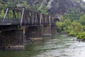 Iron Trestle Railroad Bridge at Harpers Ferry Royalty Free Stock Photo