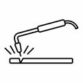 Iron Welding Icon Outline Vector Royalty Free Stock Photo